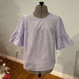 J Crew cotton top blue 0P